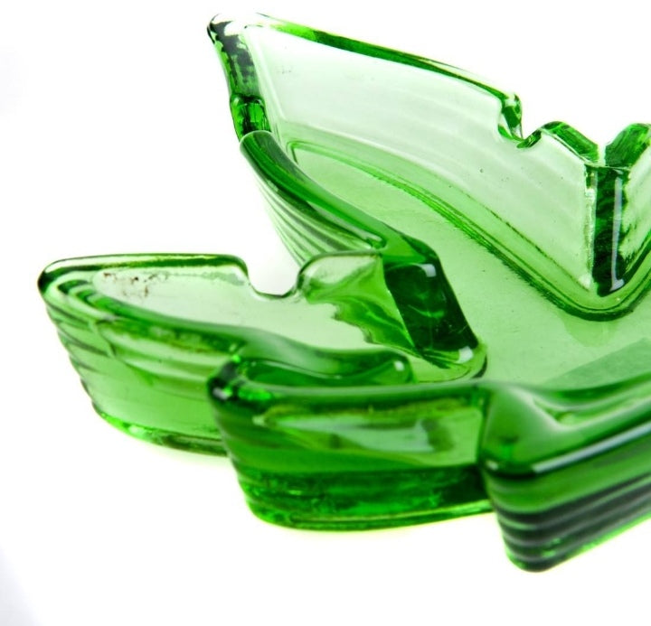 CENDRIER VERRE GREEN LEAF