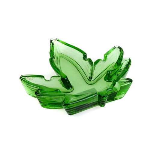 CENDRIER VERRE GREEN LEAF